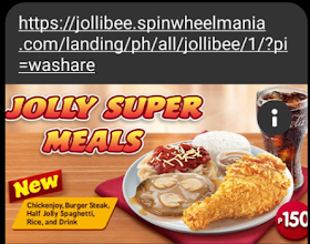 Jollibee Promotion Scam