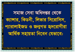 ক্যান্সার, কিডনী, লিভার সিরোসিস, প্যারালাইজড ও হৃদরোগীদের আর্থিক সহায়তা দিচ্ছে সমাজ সেবা অধিদপ্তর