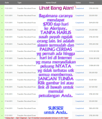 Bukti pembayaran $700 setiap hari dari JSS-Tripler