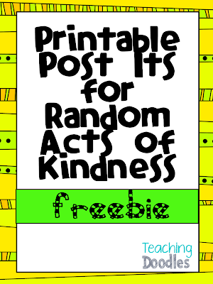 Printable Sticky Notes for Random Acts of Kindness