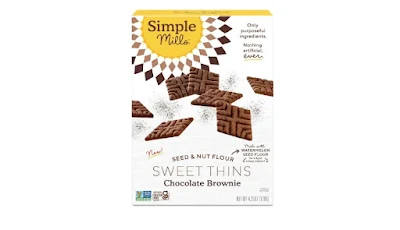 Snack Smart! Simple Mills Seed & Nut Flour Sweet Thins Cookies (Chocolate Brownie) - $2.22 with S&S (4.25oz)