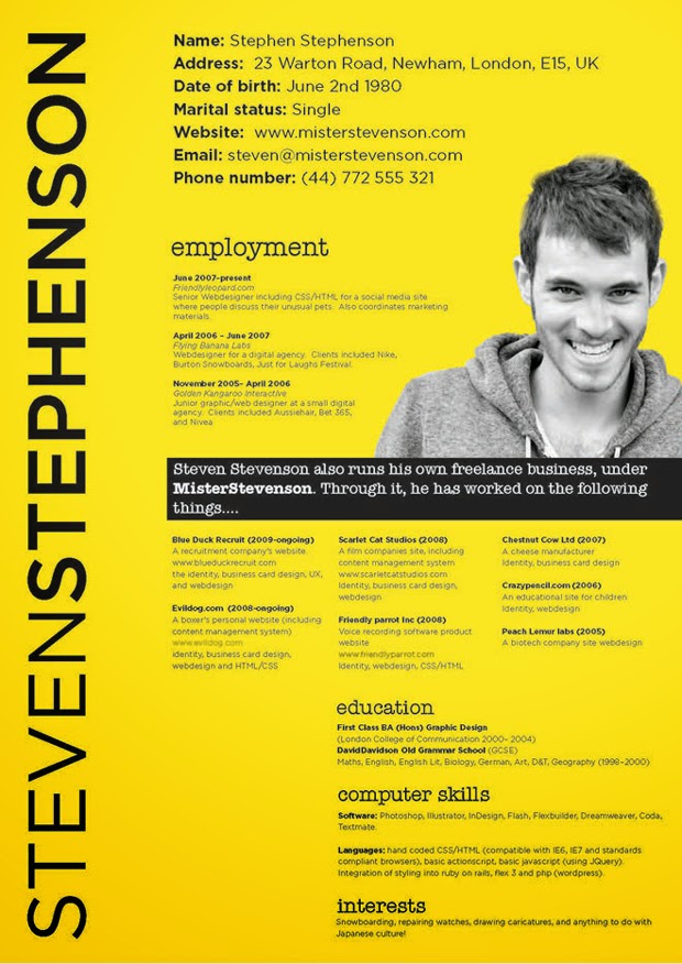 More Awesome Resume Designs 1