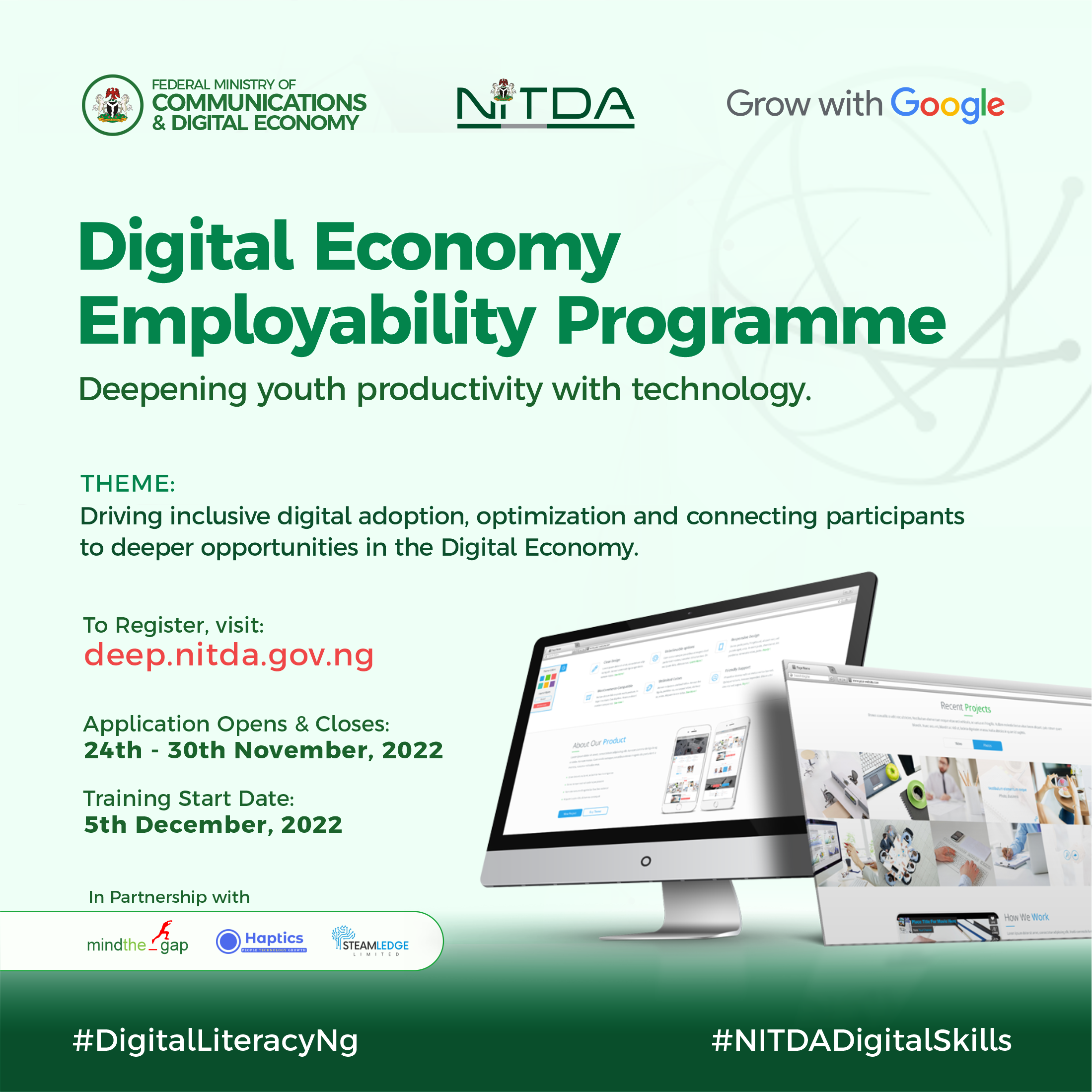 NITDA-Digital Economy Employability Programme (DEEP) Registration Form