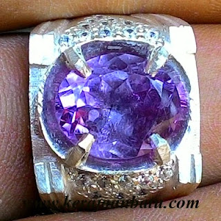 NATURAL AMETHYS BRAZIL RING PERAK KODE KB77