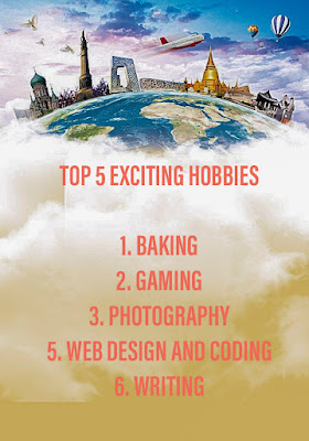 Baking, web designing, photography, hobbies, make money online, gaming, pubg, live stream