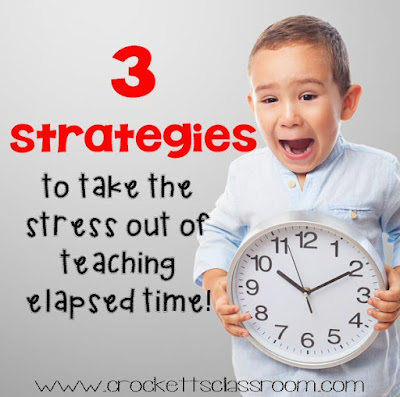 Elapsed time doesn't have to be so complicated.  Show your students how to figure elapsed time without stressing them out!  Even better, there's a freebie here.