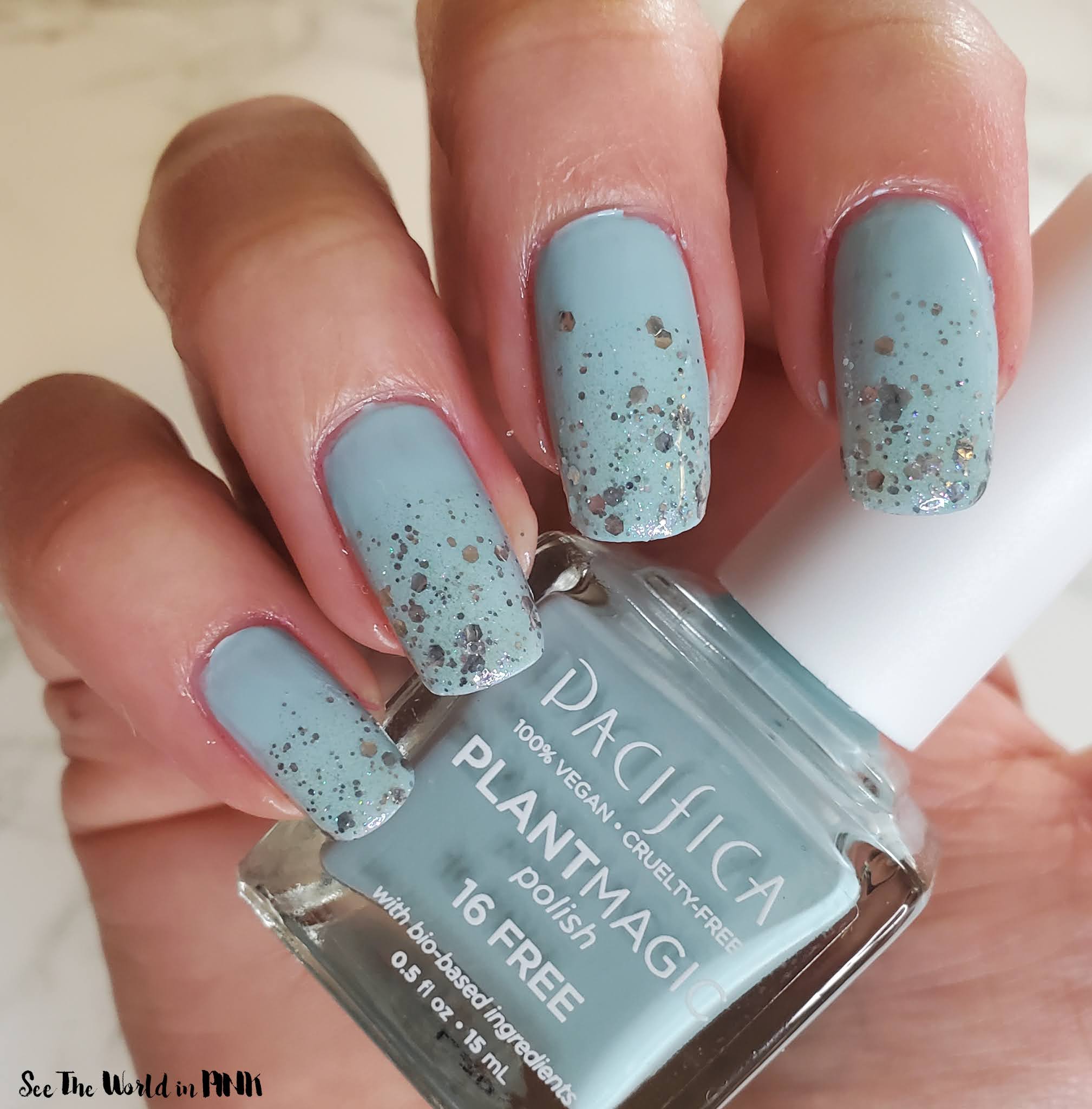 Manicure Tuesday - Pacifica Beauty Plant Magic Polish & BioGlitter Translucent Topper Polish