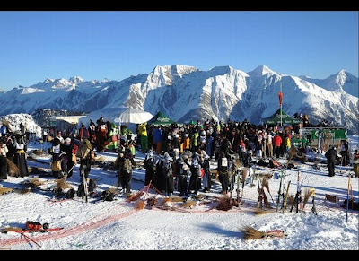 Skiing Witches Race in Belalp