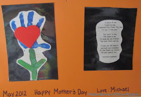 photo of: Cute Mother's Day poem, Preschool handprint poem