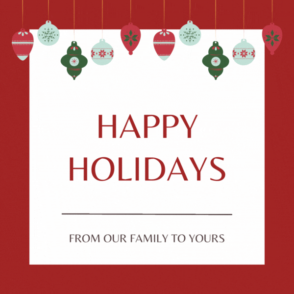 Happy Holidays from our family to yours (Animated gif)