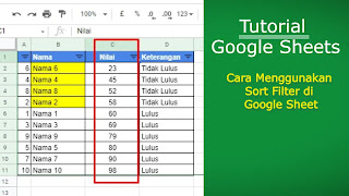  Cara Sort  Filter di Google Sheet