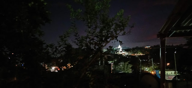 The night view from my room of the big ass Buddha