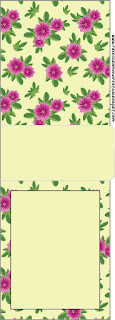 Purple Flowers in Yellow Free Printable Tic Tac Labels.