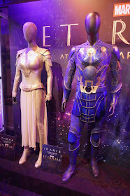 Eternals Thena and Ikaris movie costumes