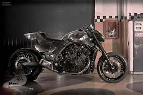 Yamaha Vmax Hyper Modified Custom Yamaha Vmax by Abnormal Cycles. Samuele Reali and his crew at Abnormal Cycles started this project with one thing in mind Customize a brand new stock "Yamaha Vmax" into something nothing close to its original form Yamaha Vmax Hyper Modified features.