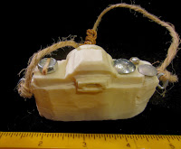 rear view of camera soap sculpture