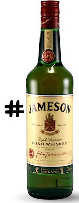 A bottle of Jameson preceded by the symbol, #