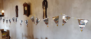 Birthday bunting in the dining room