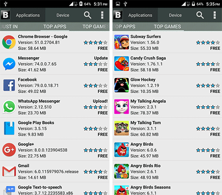 Blackmart Apps & Games List