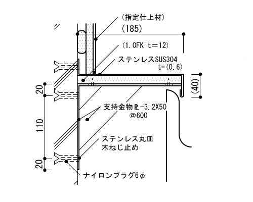 6-11-4　流し上部水切り