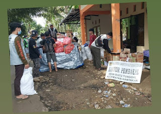 Posko banjir di desa batu tunggal, hantakan