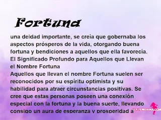 significado del nombre Fortuna