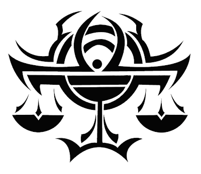 Tribal Libra Design Tattoos for Men