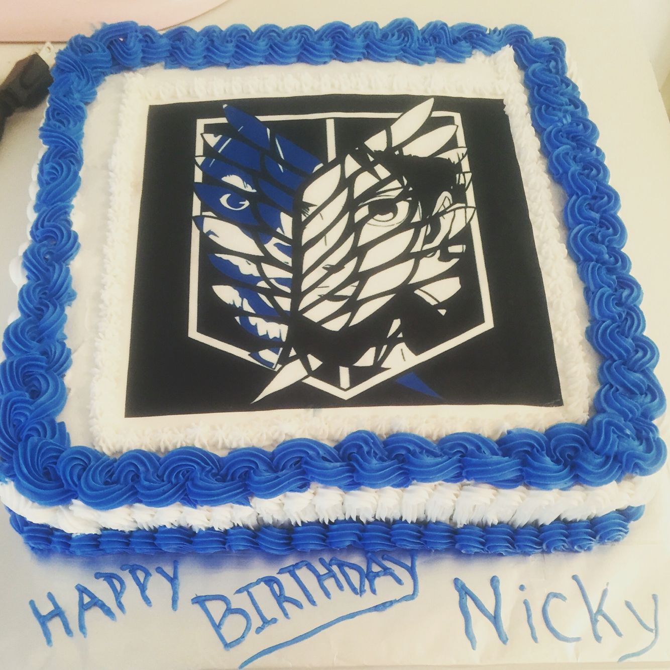 attack on titan birthday cake