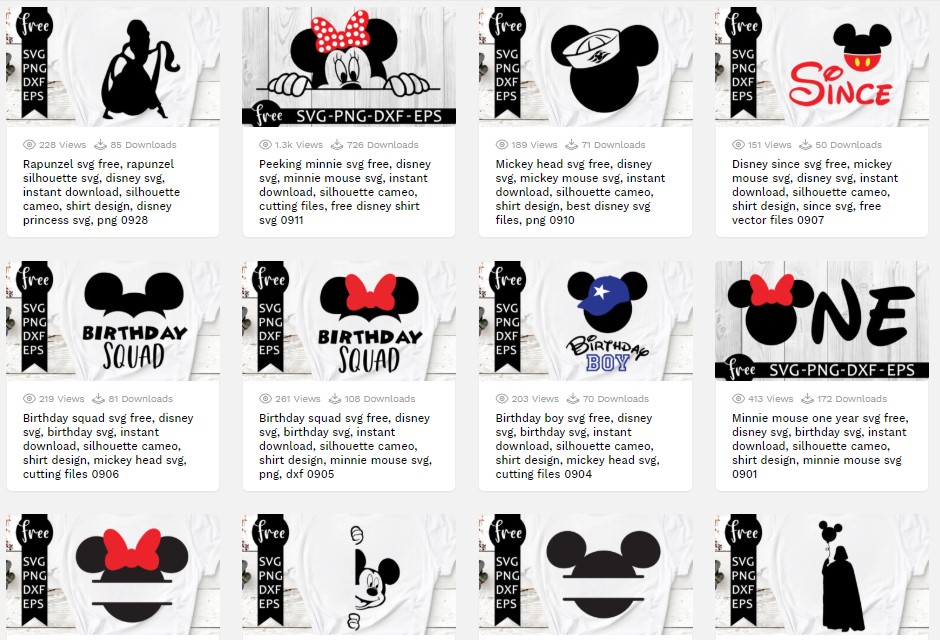 Download Free Disney Inspired Svgs