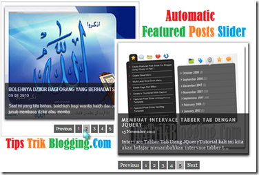 Automatic Featured Post Slider Blogger