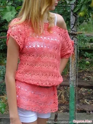 Blusa con diseño delicado - crochet con patrón