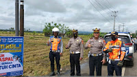 Minimalisir Kecelakaan Satlantas Polres Soppeng Pasang Spanduk Imbauan