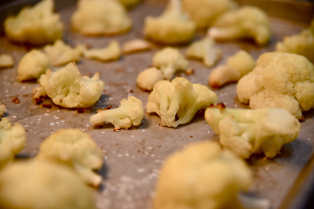 Roasted pre-steamed cauliflower