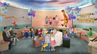 A mock-up image of the party area in future new Toys R Us stores