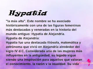 significado del nombre Hypatia