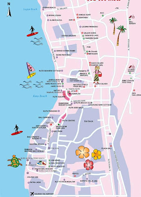 map of kuta, if you lost in kuta it was so easy to find a way back