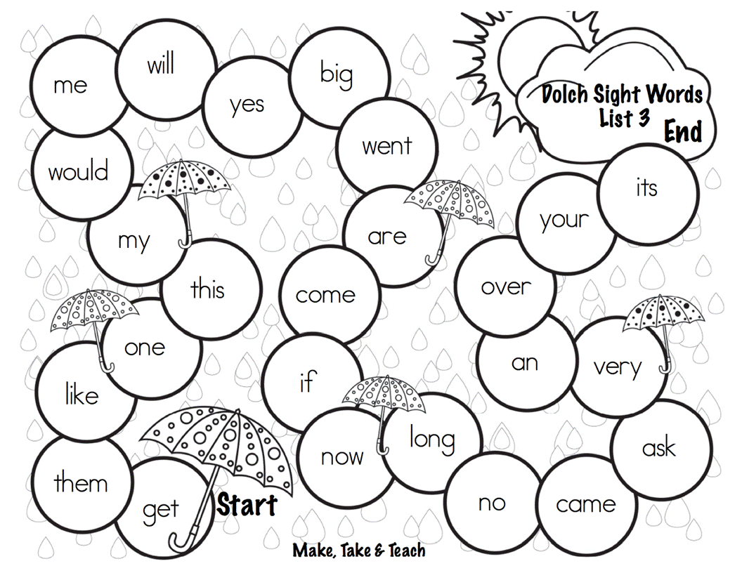 sight words coloring pages