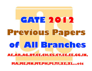 Gate 2012 Previous Papers of All Branches