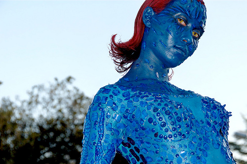 Very realistic mystique cosplay