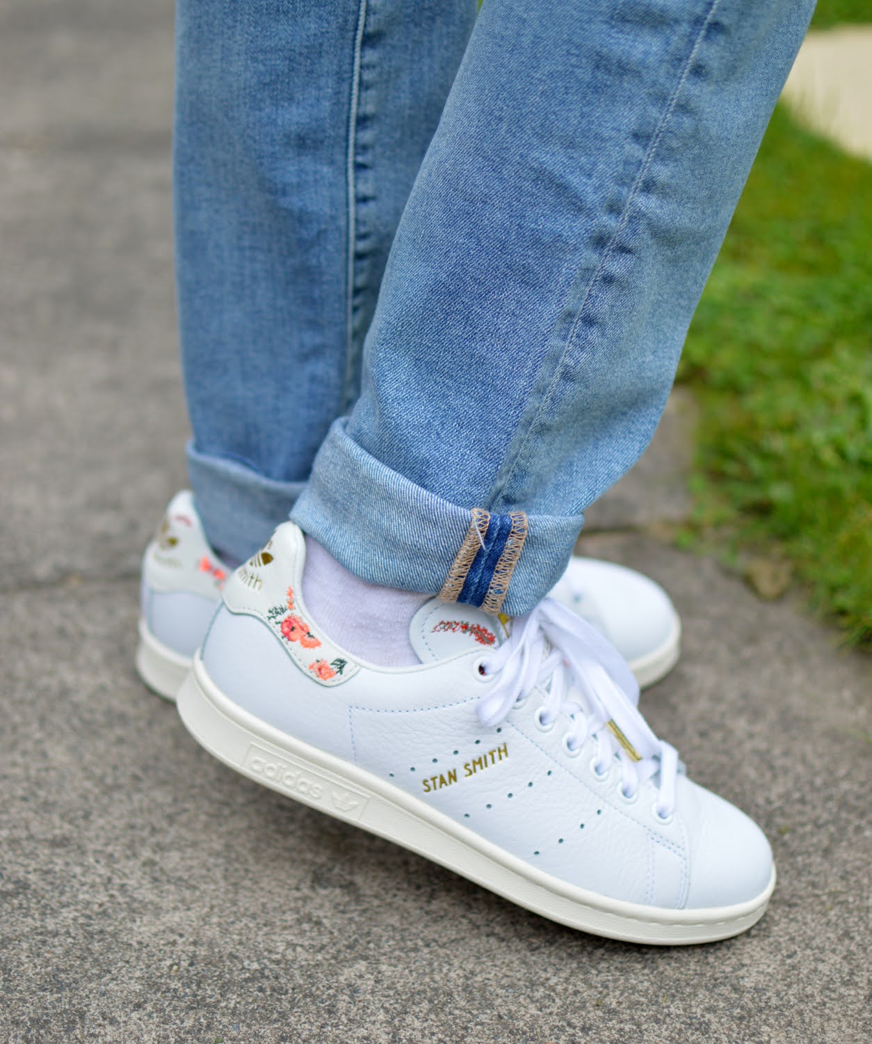 Adidas floral trainers