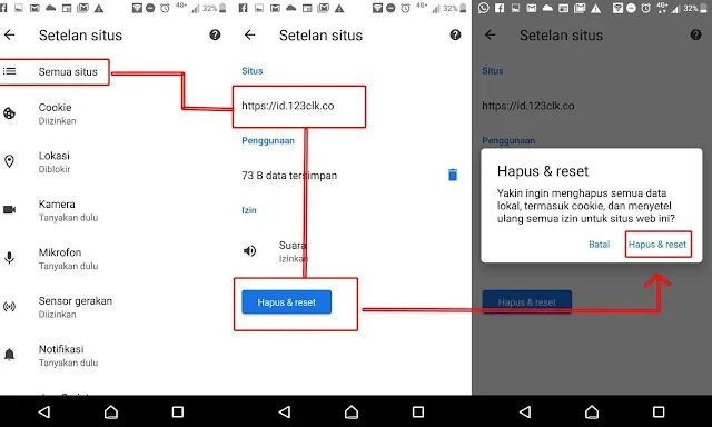 cara riset web dan hapus dari google chrome