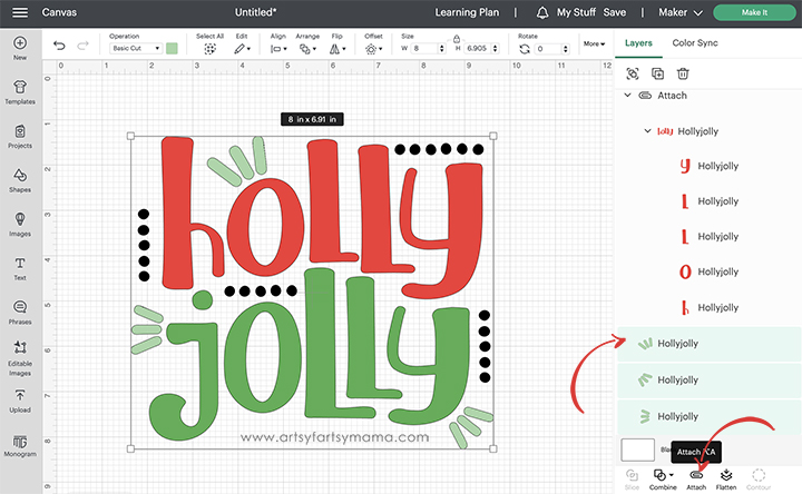 Free "Holly Jolly" SVG Cut File