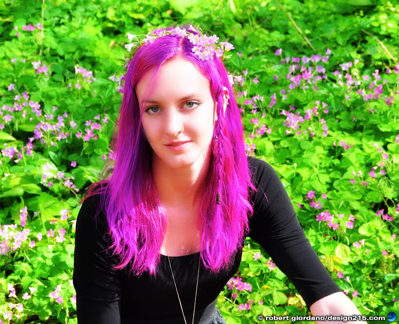 Kellen with purple hair, Copyright 2010 Robert Giordano