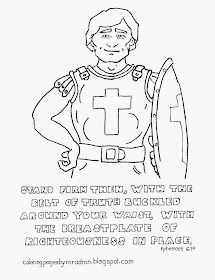 An illustration of Ephesians 6:14 to print and color.