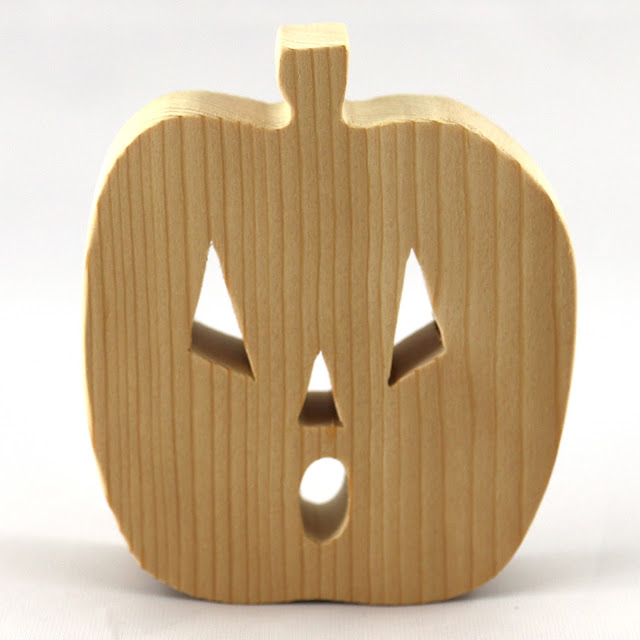 Handmade Wood Halloween Jack-o-lamtern Cutout