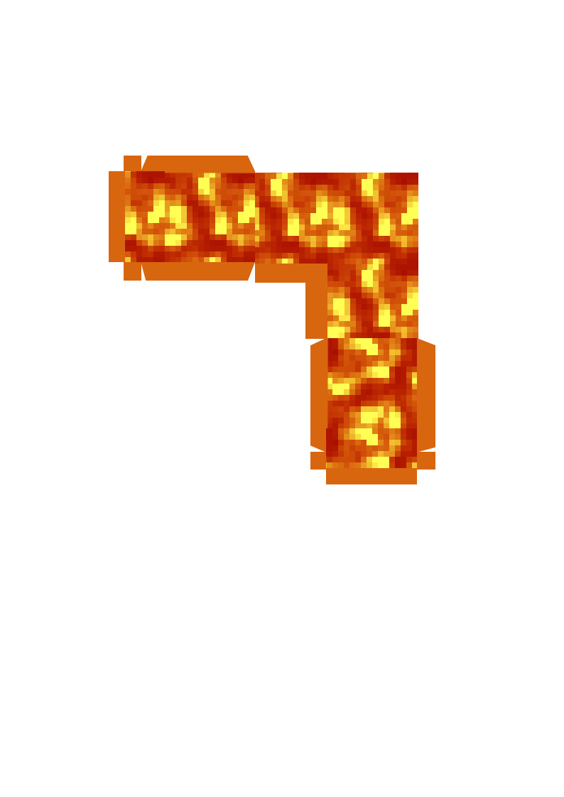 (Estructura con Least: Minecraft  Papercraft cayendo XIII lava papercraft rocosa lava minecraft