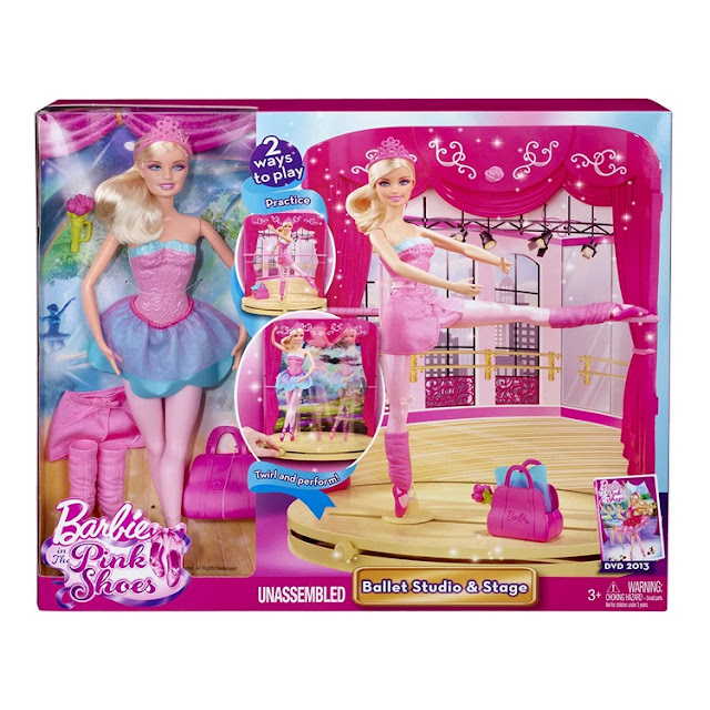 Barbie rêve de danseuse étoile : poupée ballerine et studio de danse.