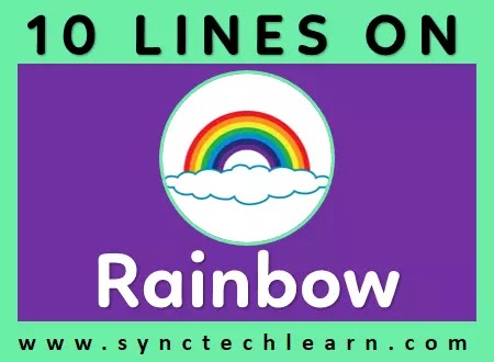 10 lines on rainbow in english for class 1