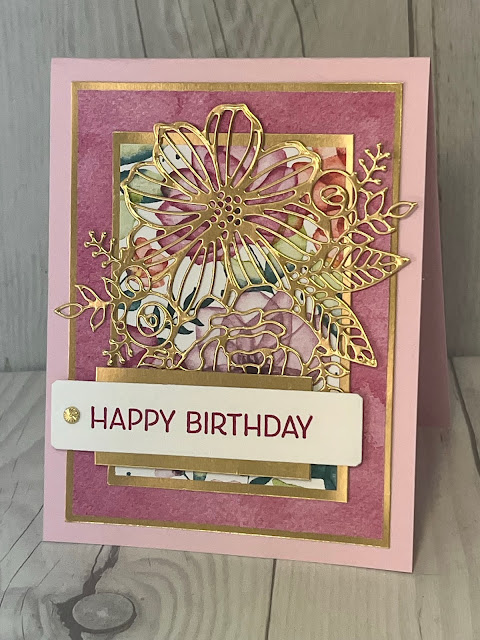 Card idea using the Stampin' Up! Artistic Dies and Delightful Florals Designer Series Paper