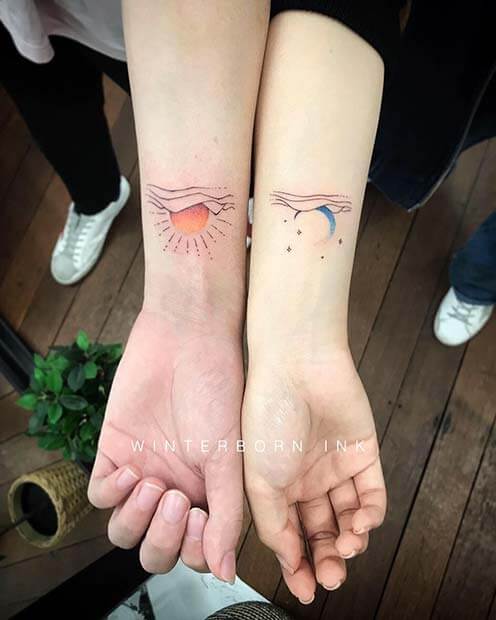 28 Amazing Sun And Moon Tattoos For Best Friends To Rock In 19 Styleuki